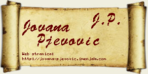 Jovana Pjevović vizit kartica